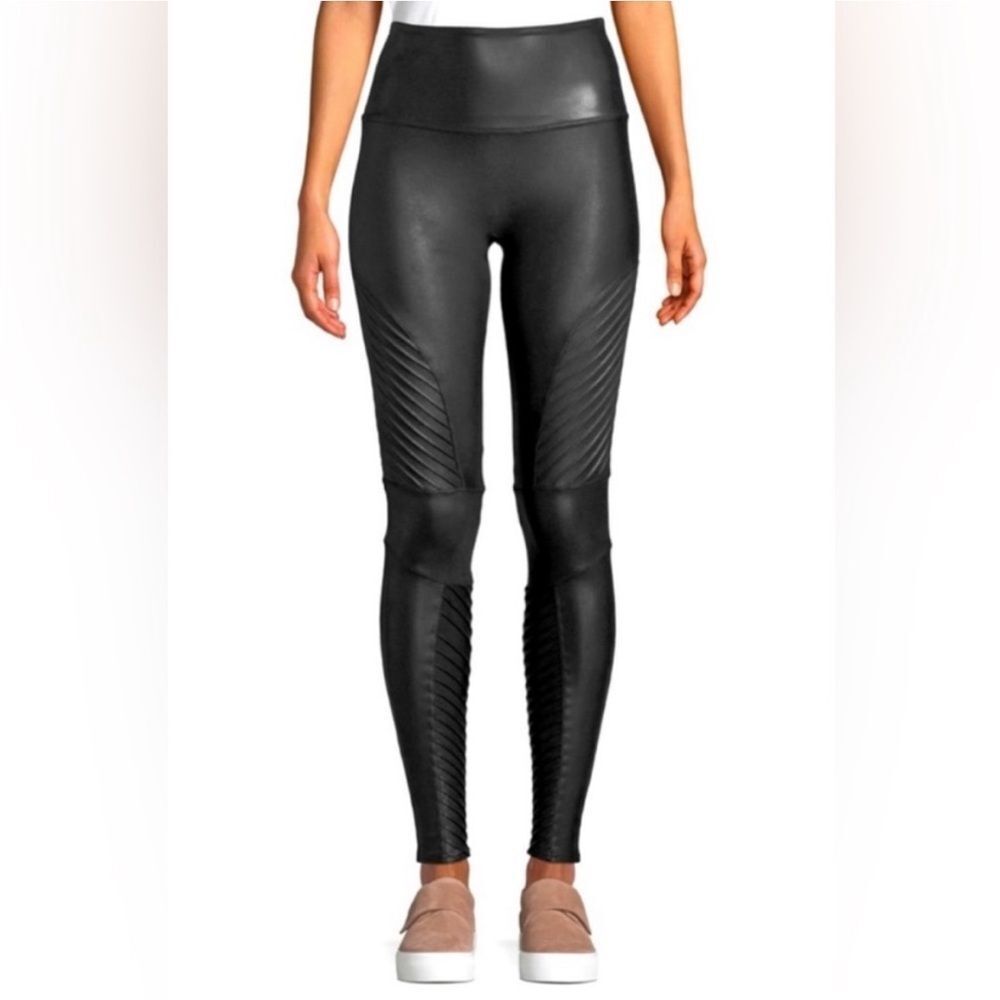 Spanx Moto Leggings In Black Size Medium